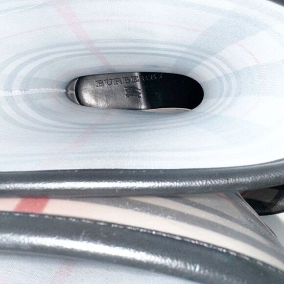 Burberry Grey Black Nova Check Plaid Wellington Rain Boots Women’s 38 (Fit US 8) - Picture 8 of 10